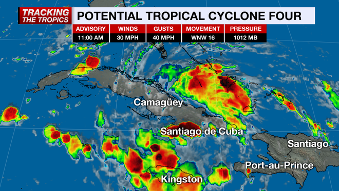 Potential Tropical Cyclone Four 11 a.m advisory