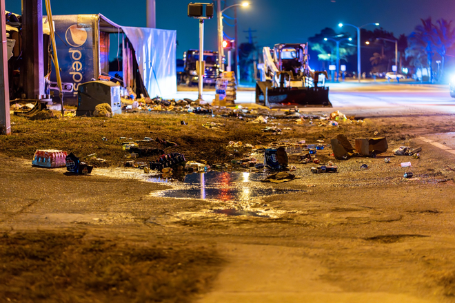 Crash debris