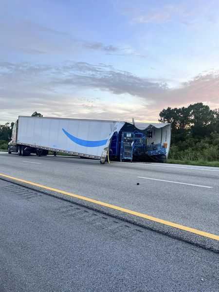 Accident involving semi-trailer on Turnpike 6-25-24 in Martin County