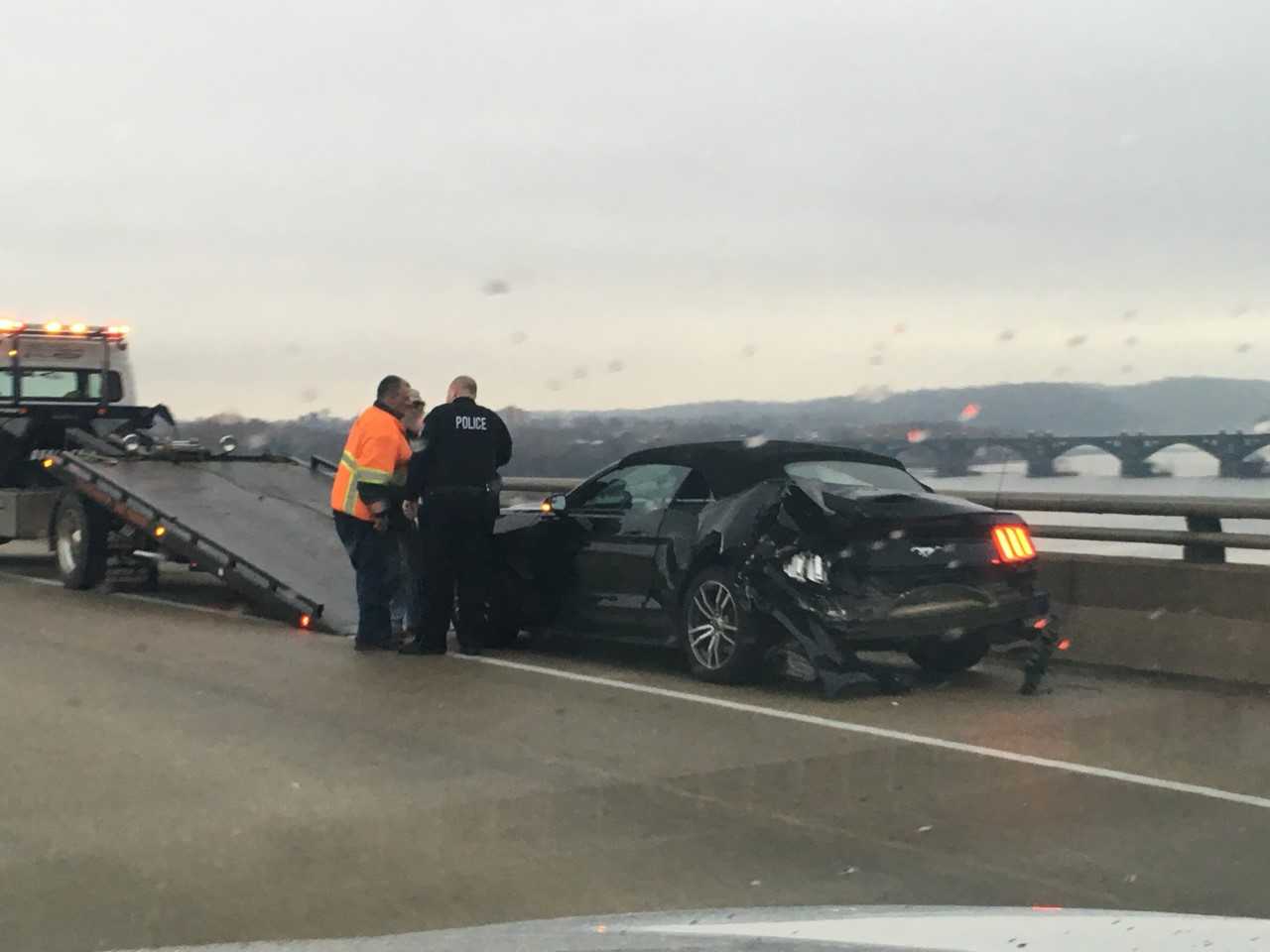 Traffic Backlogged On Route 30 Bridge After Crash