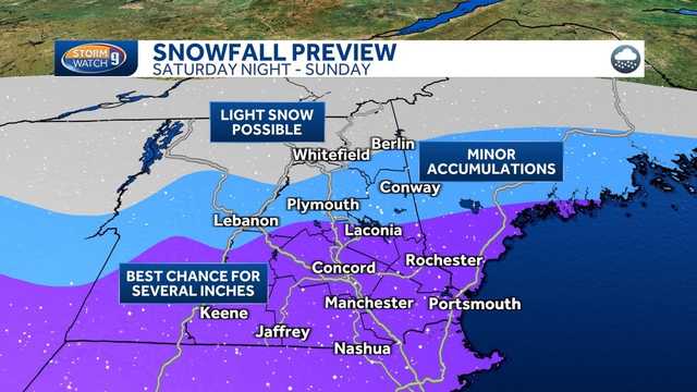 New Hampshire weather forecast: Several inches of snow Sunday - Vimarsana News