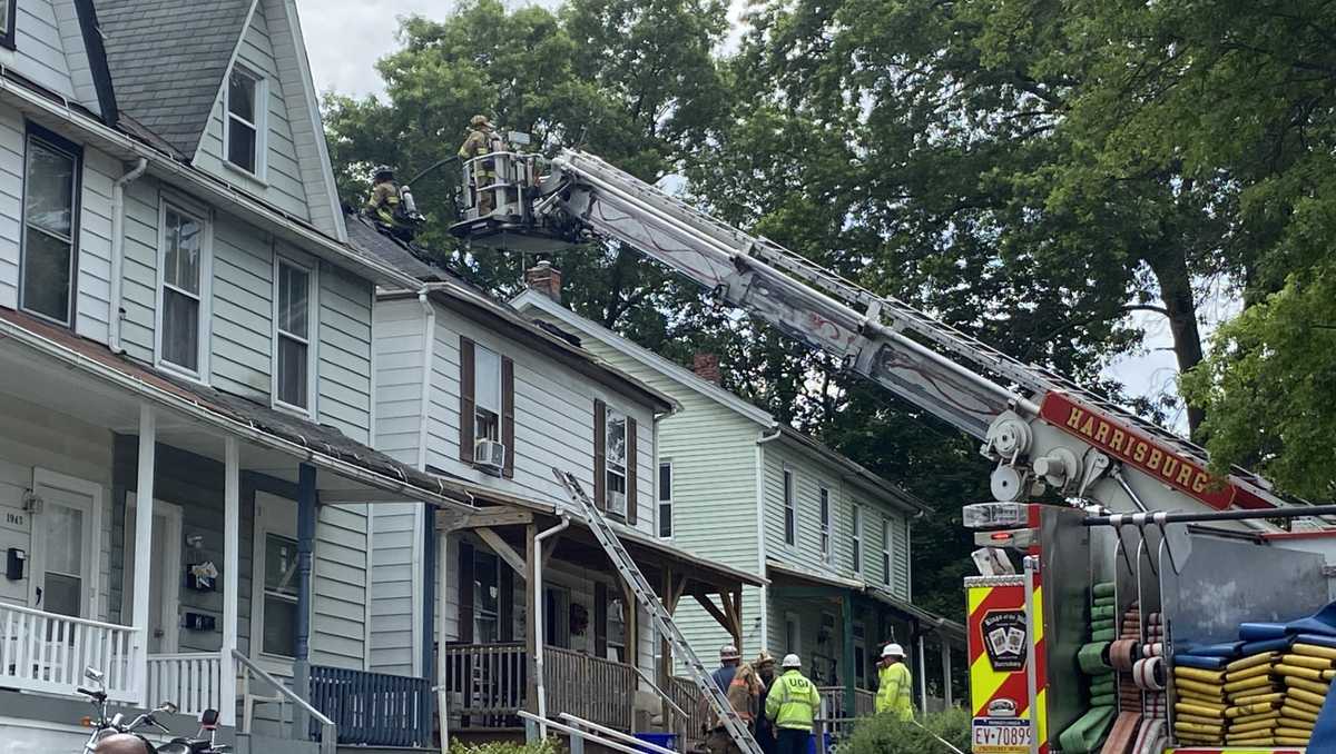 Crews on the scene of Harrisburg house fire