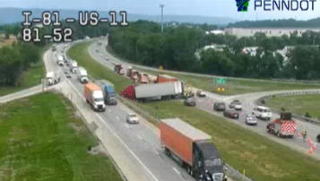 Multi-vehicle crash causes lane restrictions on I-81