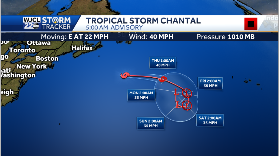 Tracking a development off of the SE coast and Tropical Storm Chantal ...