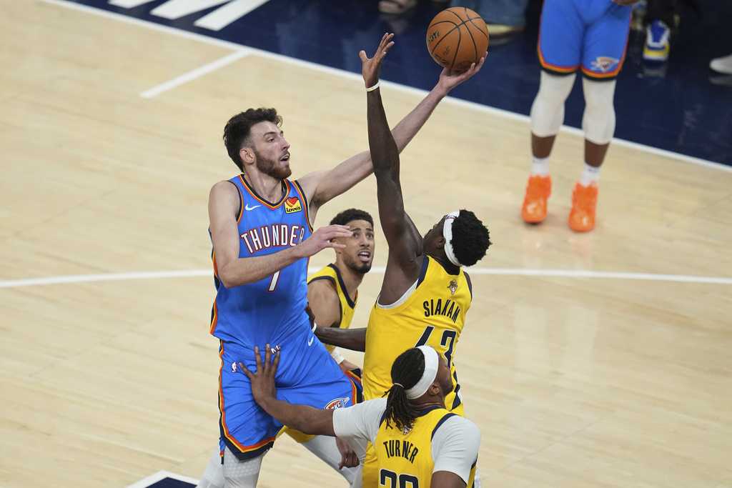 Thunder rally to top Pacers 111-104 and tie Finals