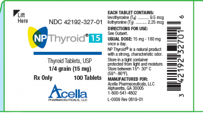 thyroid medication label