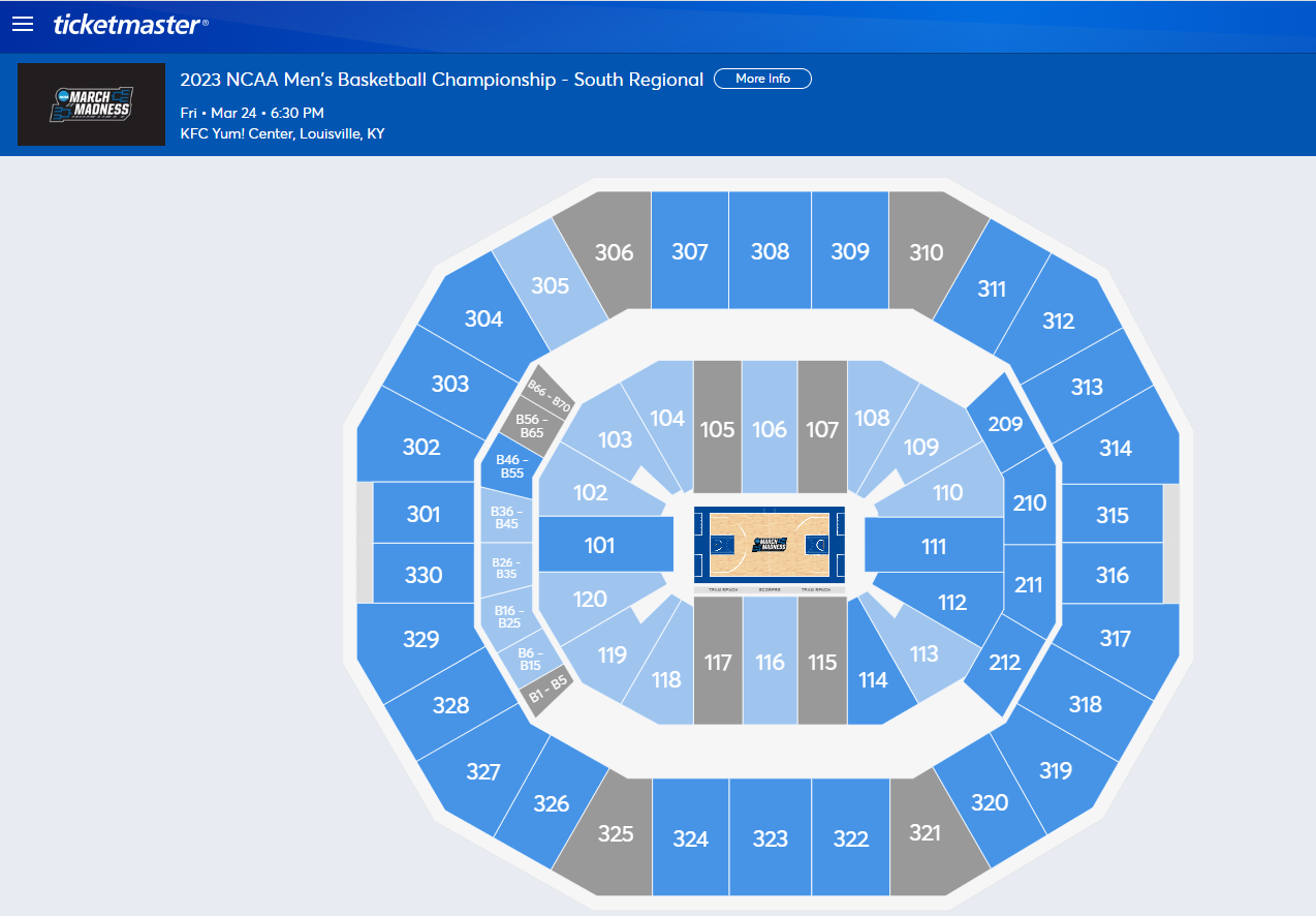 NCAA Tournament in Louisville, the stage is set -- literally