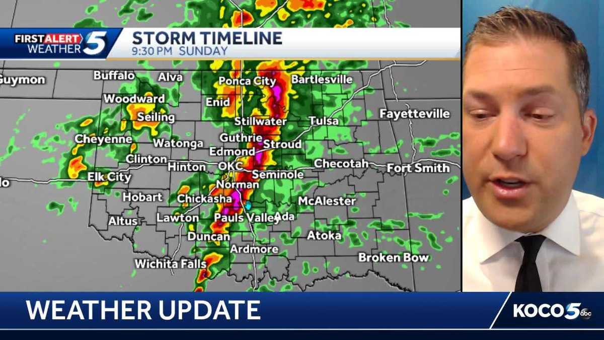 Severe storms with high risk of tornadoes moving into Oklahoma