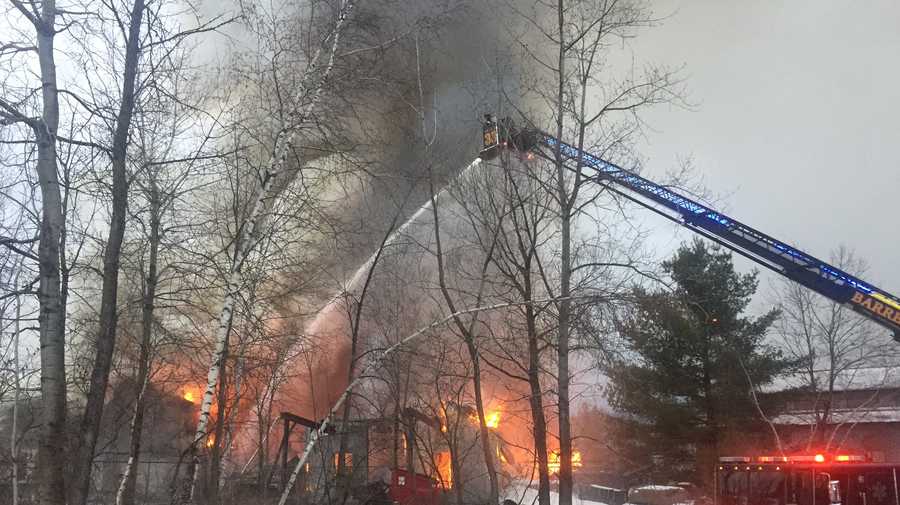 Crews battle large fire in Barre City