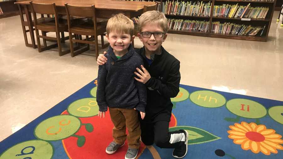 A poster on the Heimlich Maneuver helped Timothy Prather know exactly what to do when his cousin started choking on a piece of candy. 