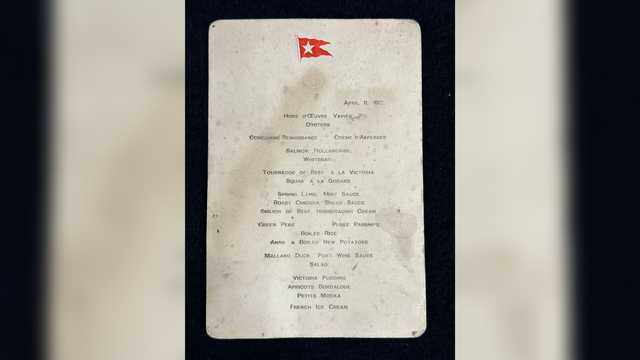 Rare Titanic menu shedding light on life aboard sells for over $100,000 - Vimarsana News