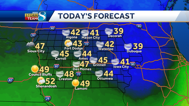 High temperatures are forecast today