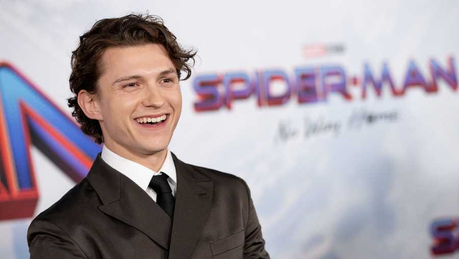 Tom Holland attends the Los Angeles premiere of Sony Pictures' 'Spider-Man: No Way Home' on December 13, 2021 in Los Angeles.