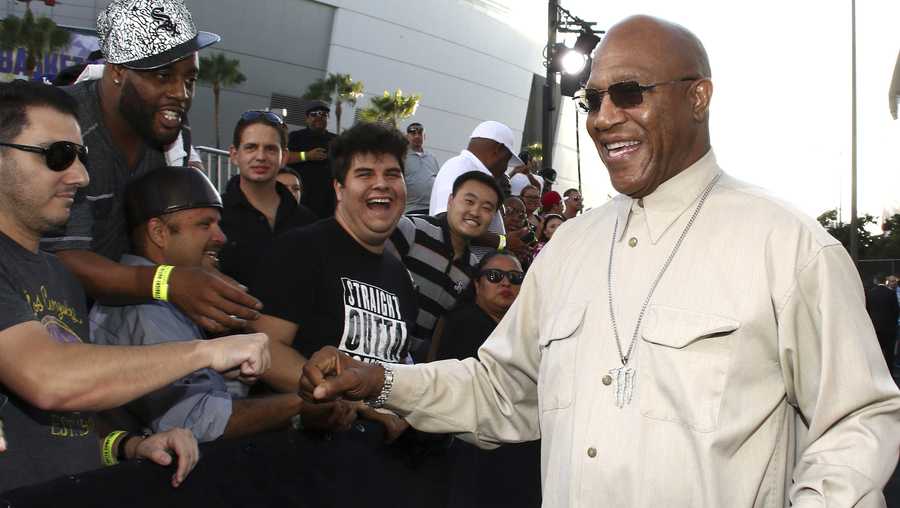 In this Monday, Aug. 10, 2015 file photo, Tommy 'Tiny' Lister greets fans as he arrives at the Los Angeles premiere of "Straight Outta Compton" at the Microsoft Theater.