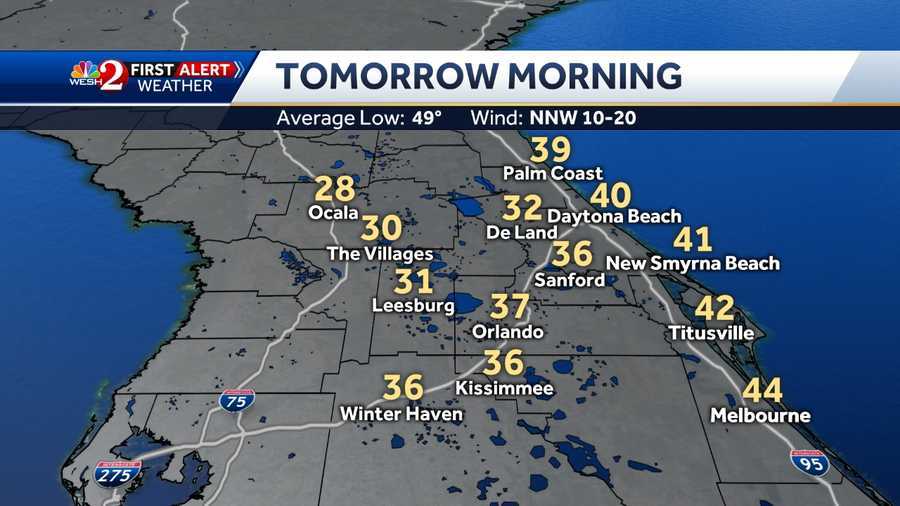 Freeze warnings in effect overnight for Central Florida