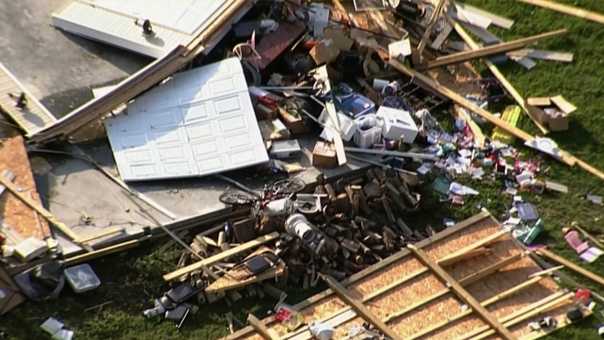 Tornado damage across the Southeast