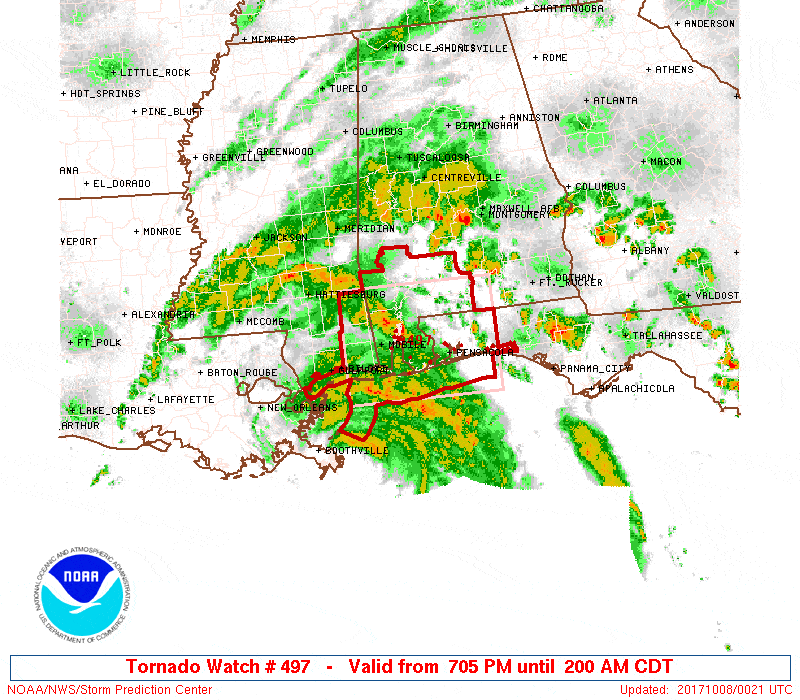 NWS Hurricane Nate forecast maps, graphics