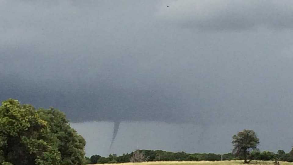 Landspout tornadoes reported near Okarche as storms move through