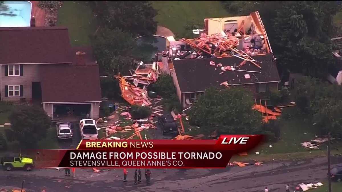 PHOTOS: Damage extensive after tornado touches down in Queen Anne's County