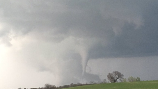 Severe storms bring large hail, tornado