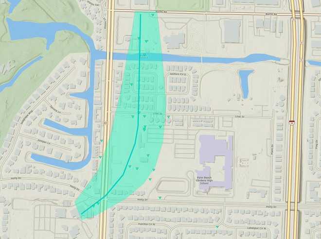 damage&#x20;path&#x20;of&#x20;ef0&#x20;tornado&#x20;on&#x20;april&#x20;6,&#x20;2022,&#x20;in&#x20;palm&#x20;beach&#x20;gardens