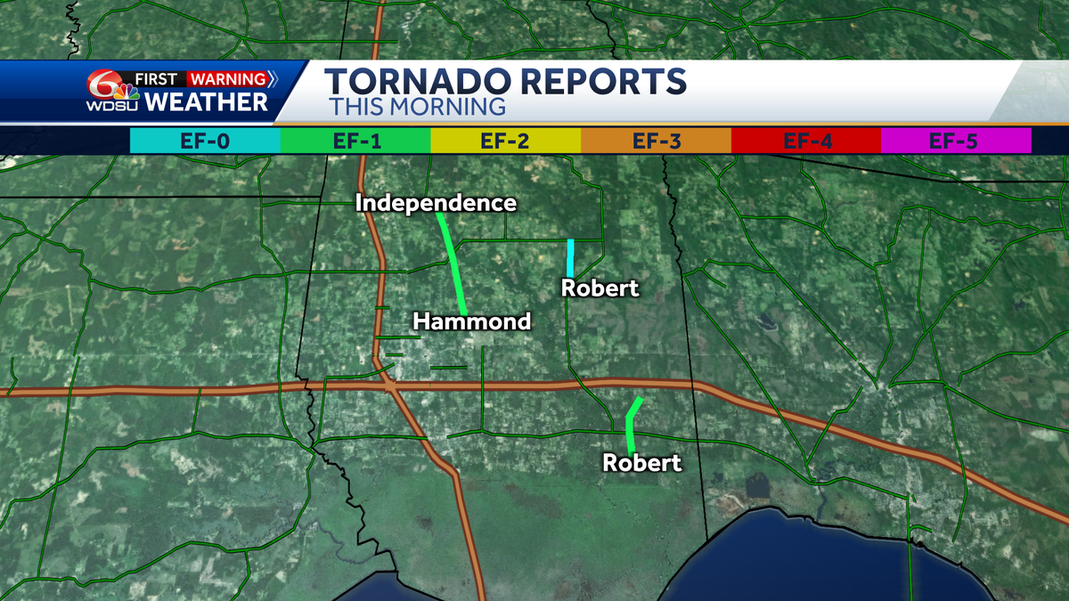 National Weather Service confirms 3 tornadoes
