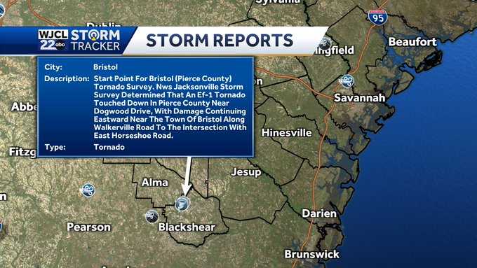 First tornado of the year for southeast Georgia hit just 4 days into 2023