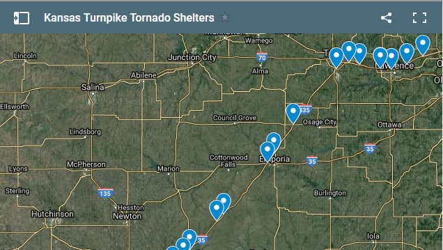 Map Of Kansas Turnpike Storm Shelters On Kansas Turnpike Can Be Lifesaving Options In Severe  Weather