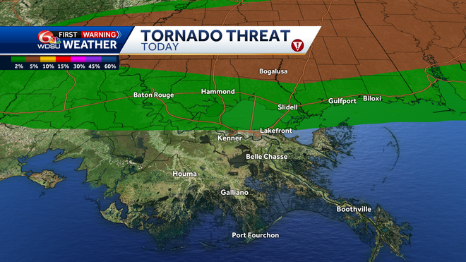 Tornado threat today 03 08 24, 5 inches to 2 inches chance