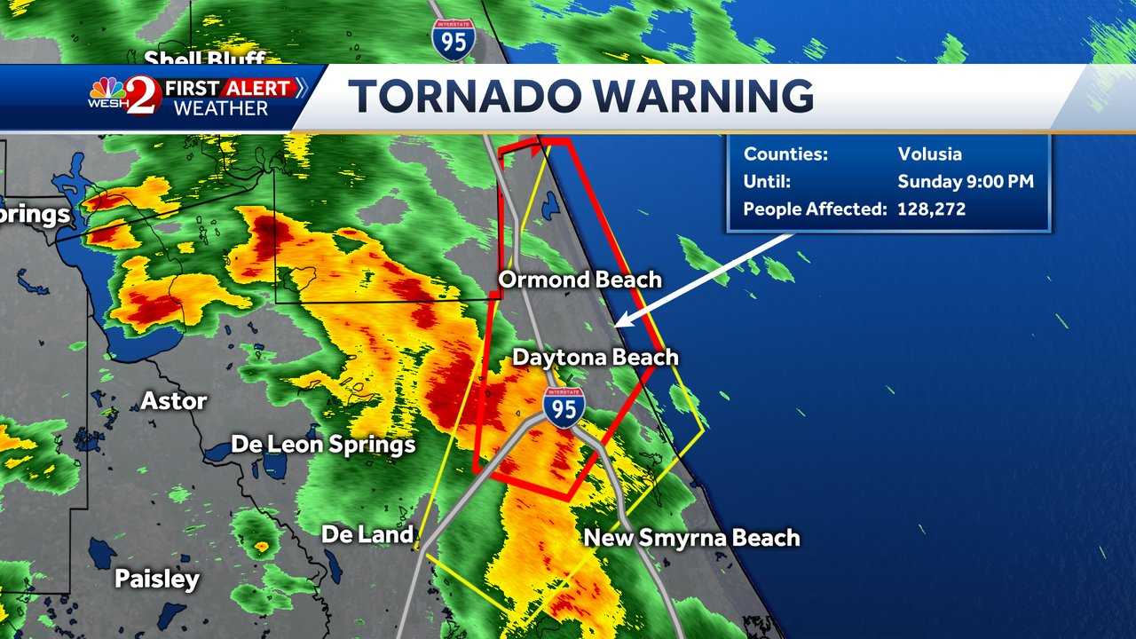 Tornado Warning Issued For Volusia County Expires