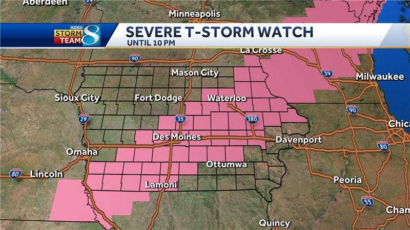 Iowa weather: Scattered severe storms follow heat for much of the state