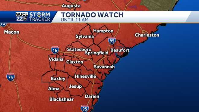 TORNADO WATCH for Southeast Georgia, Lowcounrty