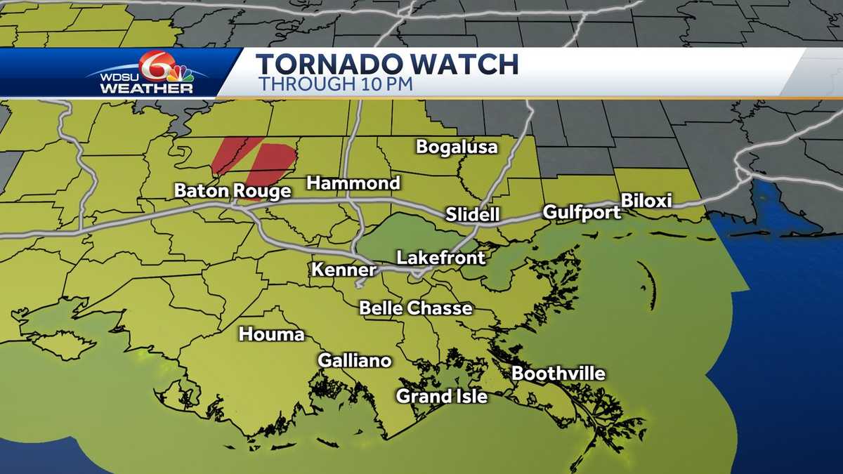 Potential for severe storms in New Orleans Wednesday