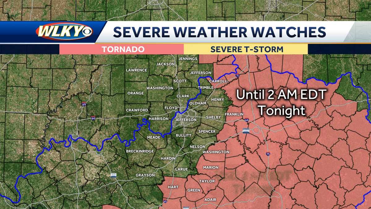 2nd round of severe storms moved into Louisville area