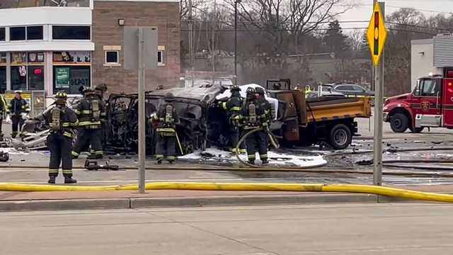 3 adults dead in multiple-vehicle crash and fire in Wauwatosa
