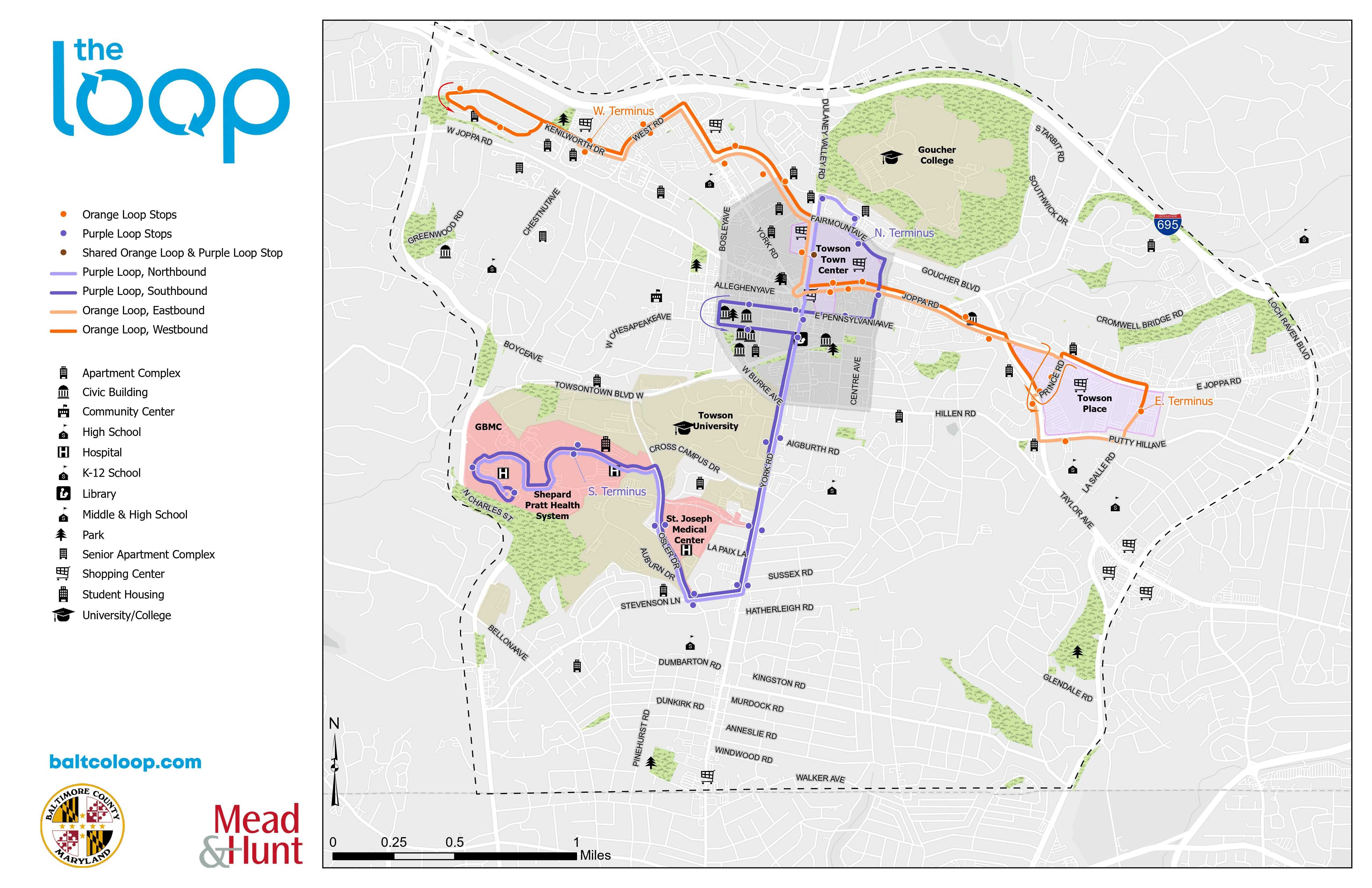 Towson Town Center Map Free Towson Circulator Bus Gets New Name, Major Updates