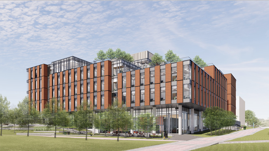 rendering of the new college of health professions building at towson university