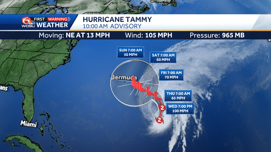 VIDEO: Hurricane Tammy could reach Cat. 2 strength