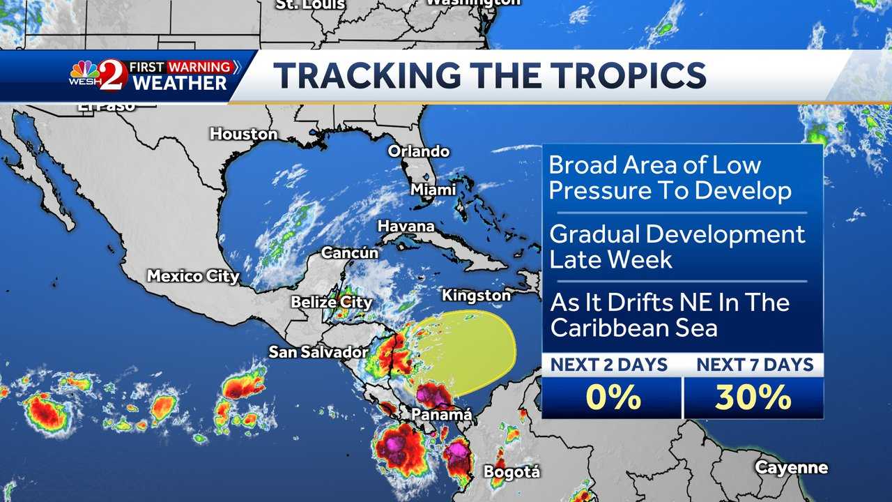 Caribbean Sea Disturbance Could Develop Into Tropical Depression