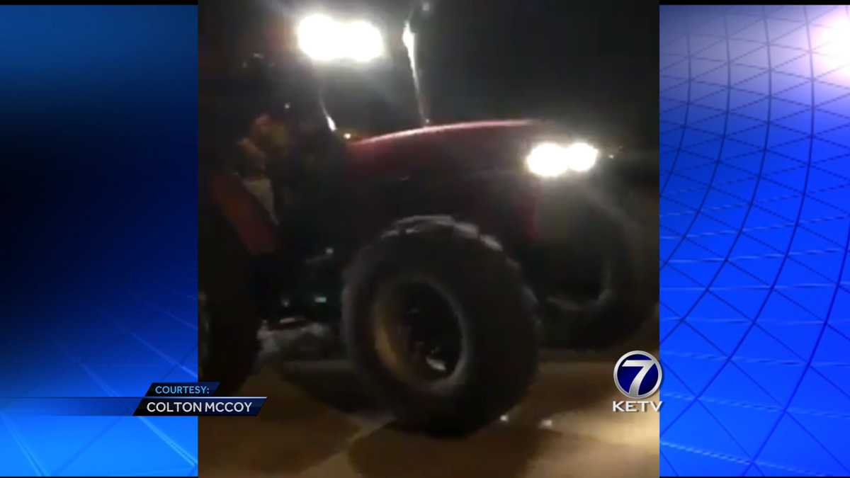 Police chase man on tractor in Walmart parking lot