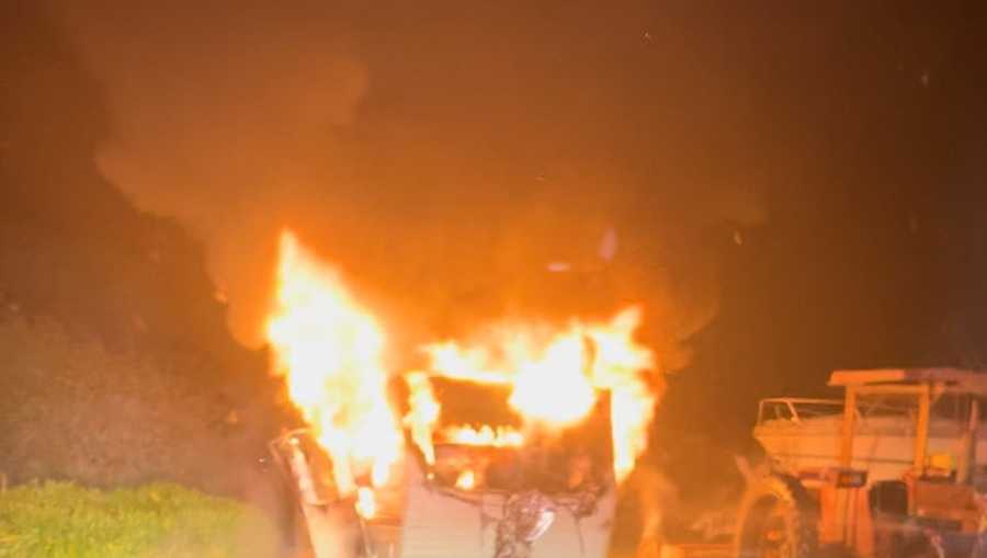 Fire organizations respond to trailer fire in Santa Cruz County