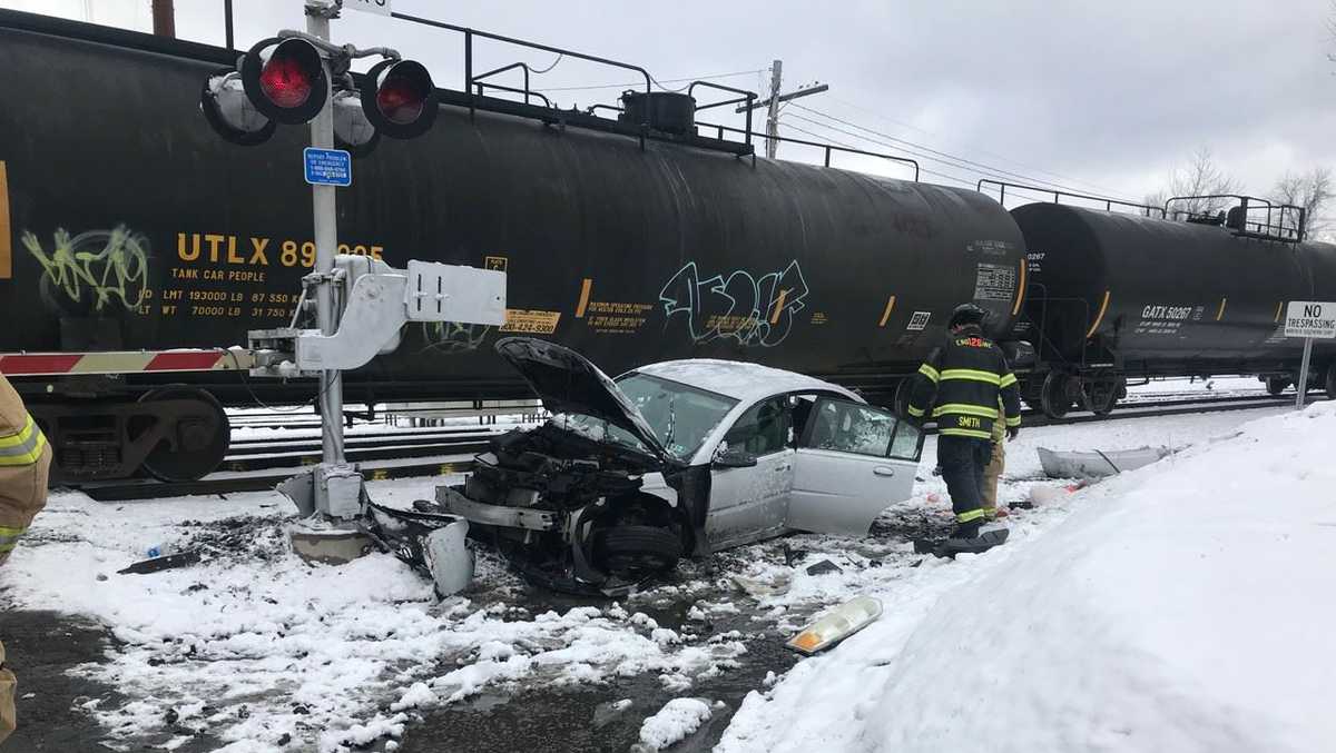 'It's a miracle' 3yearold in car seat unhurt after train hits car on