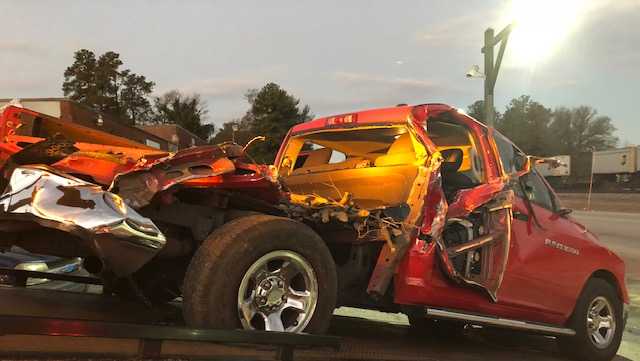 Train slams into pickup truck in Upstate