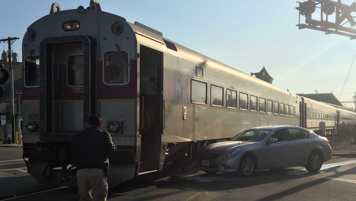 Crash involving Commuter Rail, car leads to road closures in Stoughton