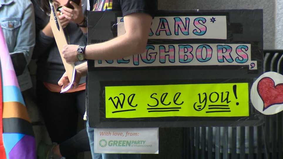 Rally held to celebrate Trans Day of Visibility in downtown Pittsburgh