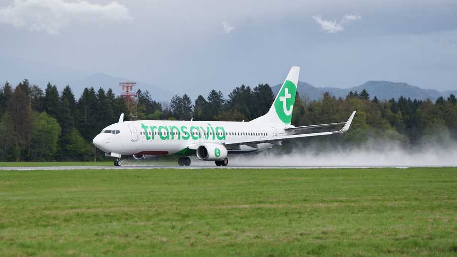 Transavia Boeing 737-8K2 stock image 