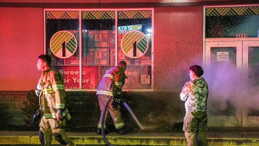 Trash bursts into flames outside Dollar Tree in Dauphin County, Pa.