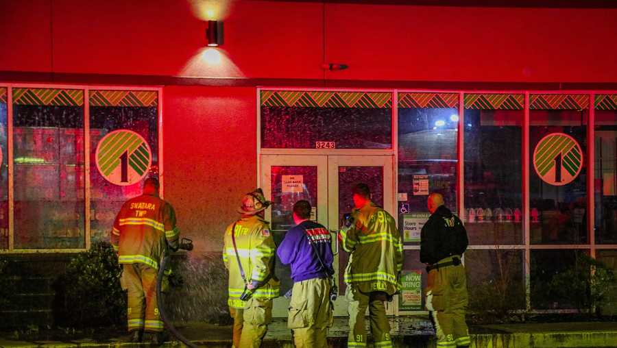Trash bursts into flames outside Dollar Tree in Dauphin County, Pa.