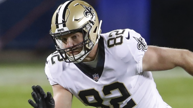 WATCH: Saints rookie TE Adam Trautman catches his very first TD pass