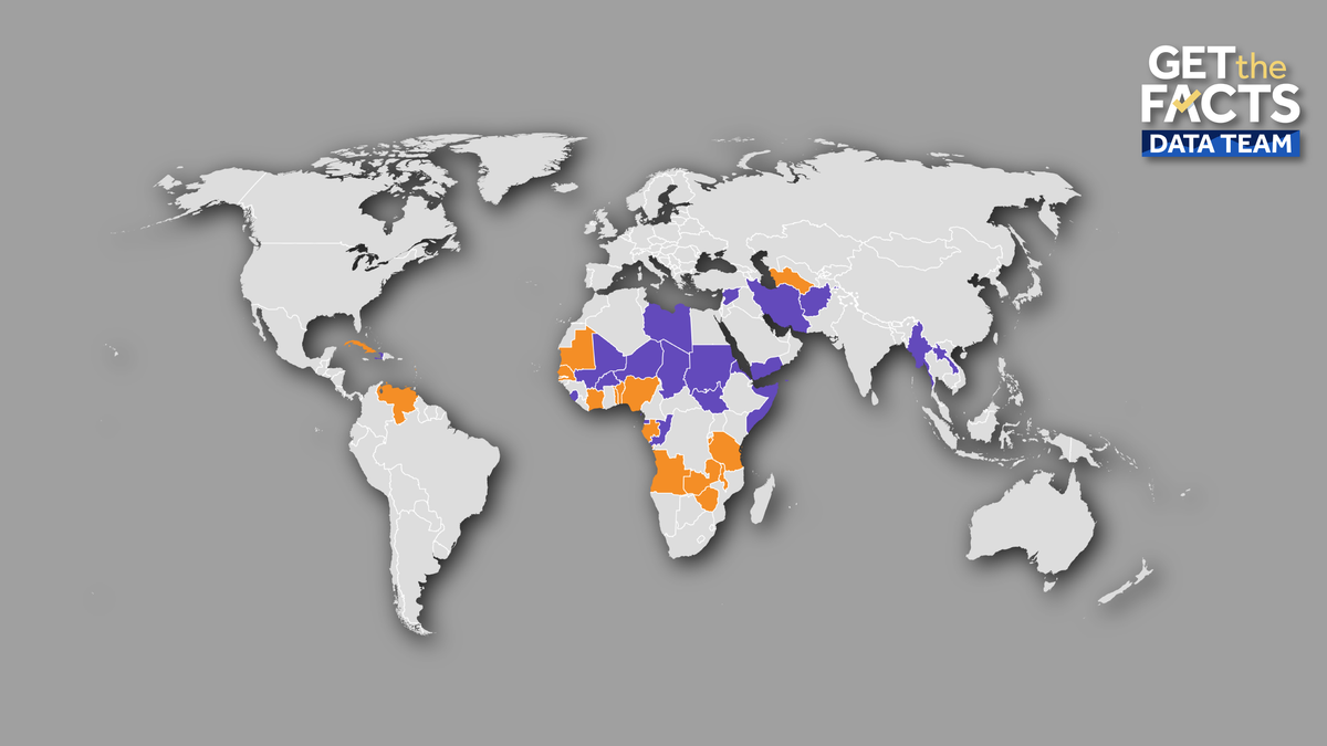 President Trump expanded the travel ban to five more countries. Here's where